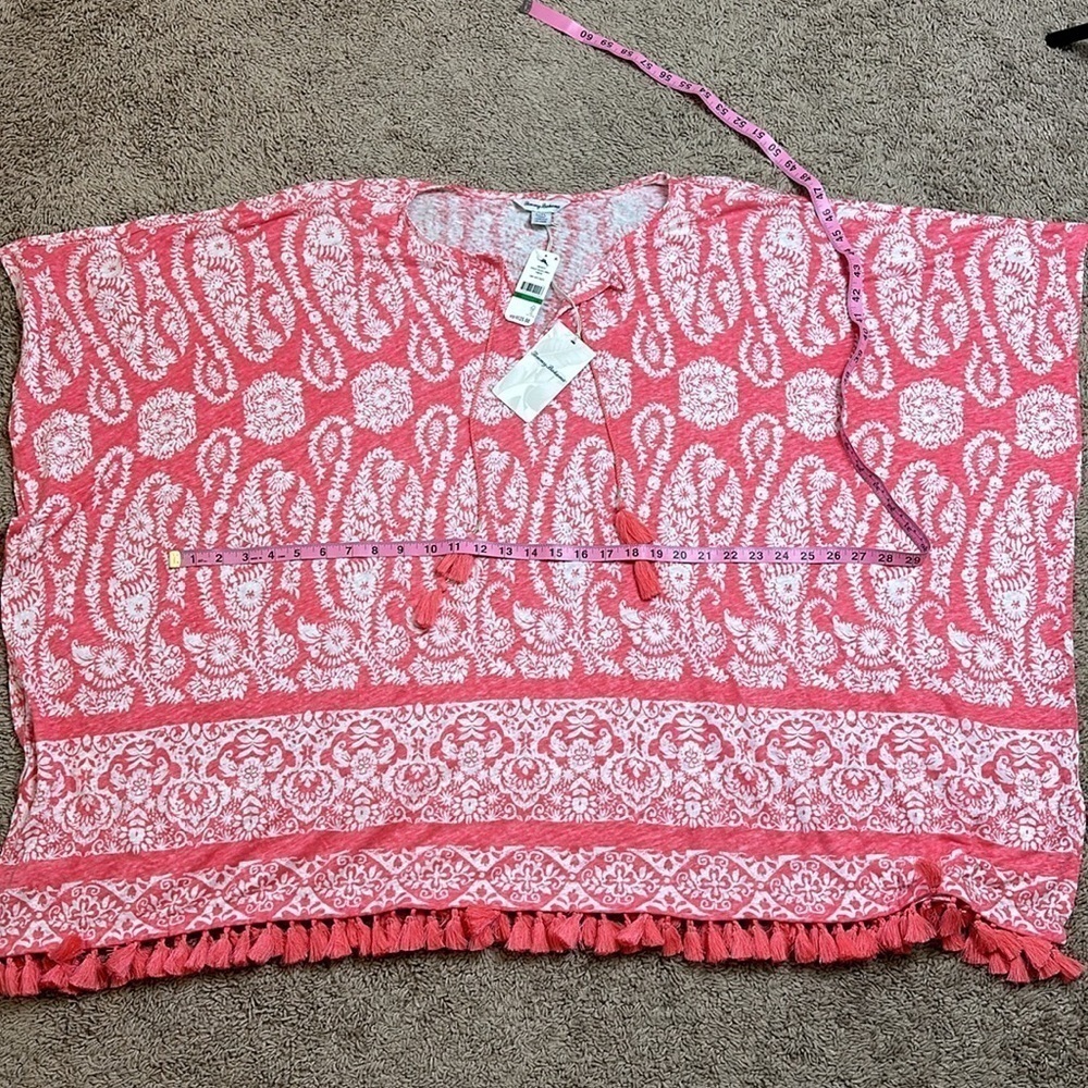 NWT Tommy Bahama Paisley Palace Linnea Poncho, Tutti Frutti - Picture 6 of 14